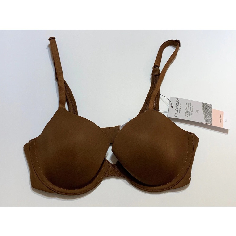 Calvin Klein Perfectly Fit Lightly Lined Brown Demi Bra 30B